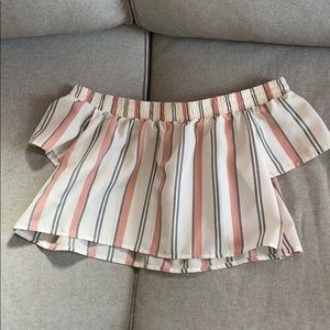 Forever 21 off the shoulder cropped top